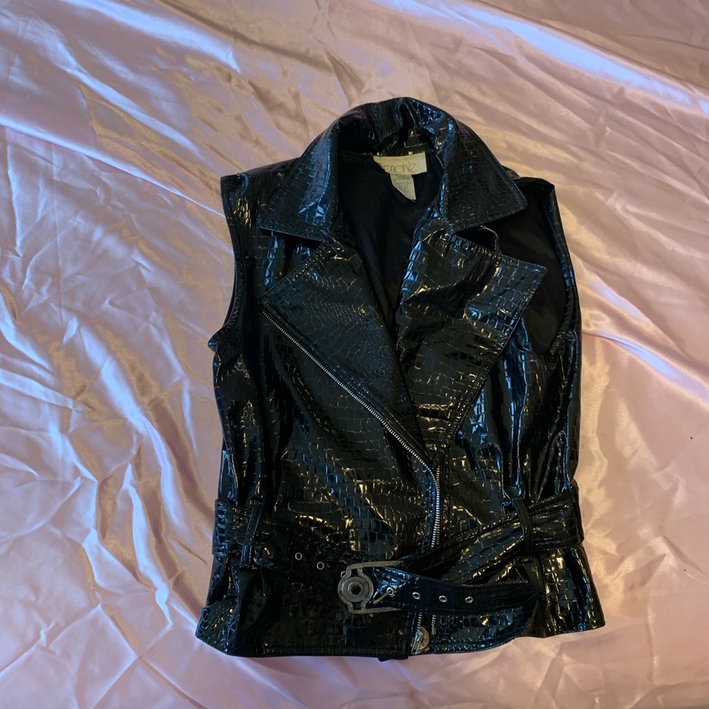 Vintage Caché faux leather jacket